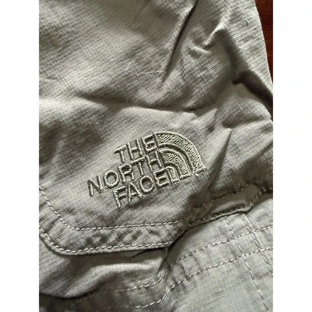 🔥North Face Mens Dark Green Cargo Shorts Sz 34 Ripstop Military Hiking Outdoor